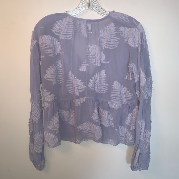 Wilfred Augustine Blouse Ruffled Peplum Blouse Aleutian S - Picture 4 of 13